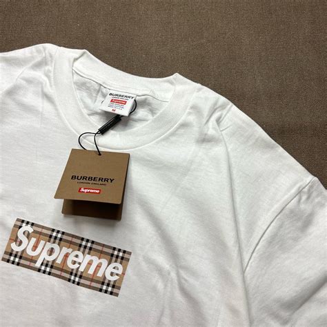 supreme box logo burberry|supreme burberry box logo tee.